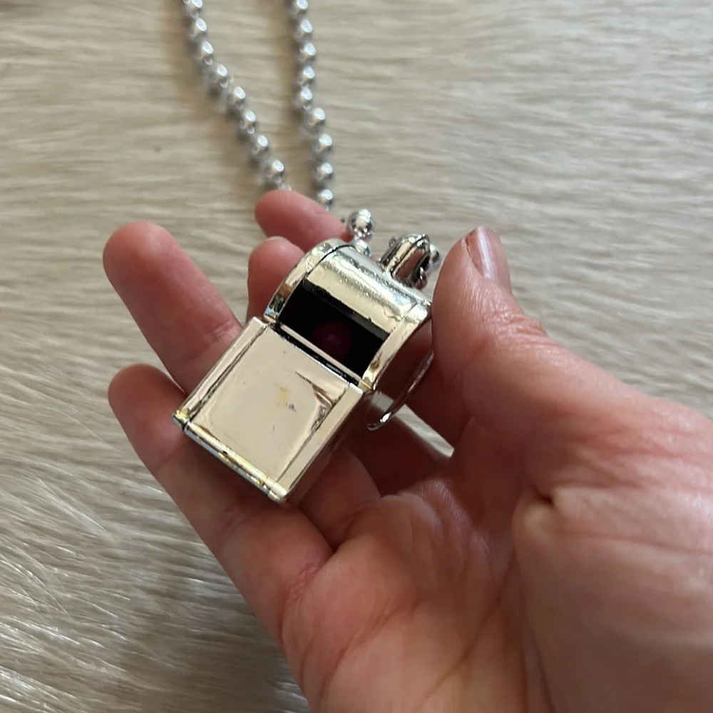 Forum Novelties Adult Silver Whistle Necklace OS